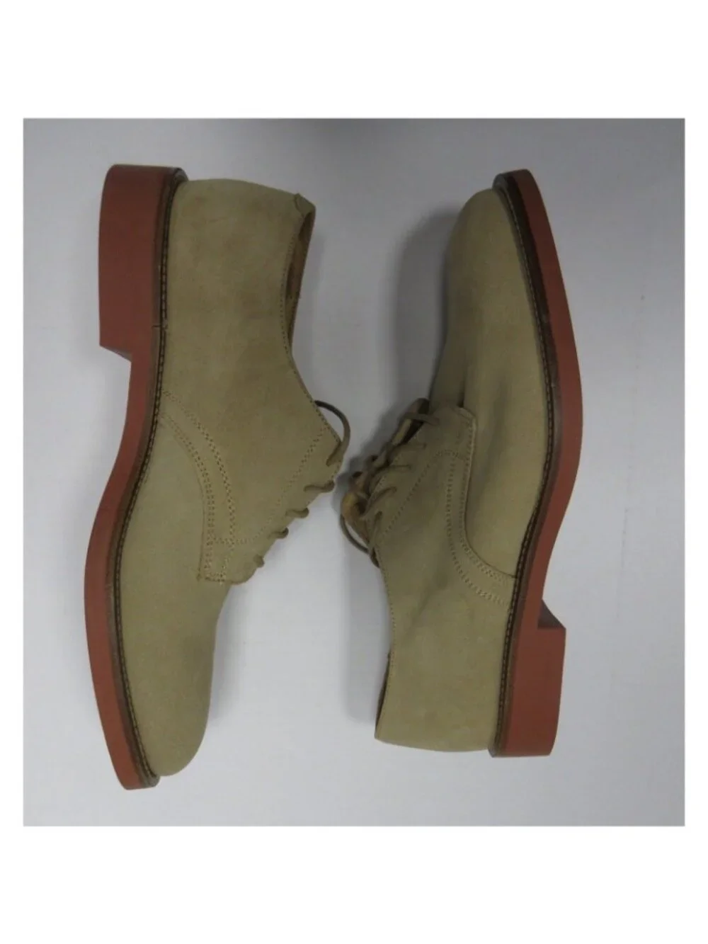 VINTAGE GAP Shoes 10.5 D Khaki Classic Buck Suede Leather Derby NEW